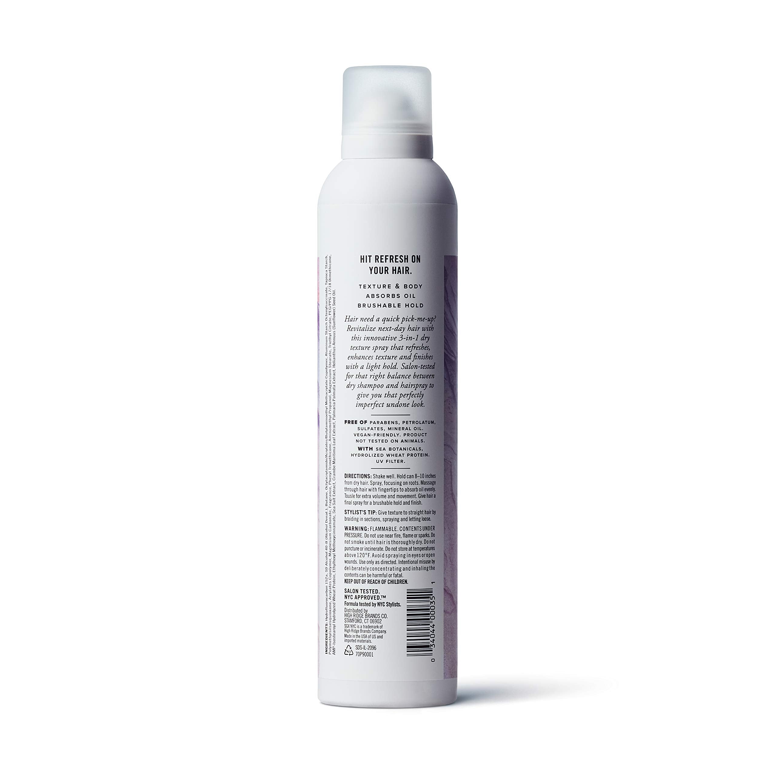 SGX NYC Do-It-All Texture Spray used to style hair for texture.