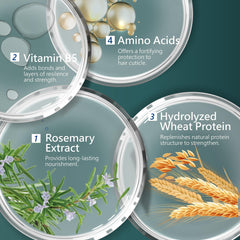 SH-RD Nutra-Therapy Shampoo on hair close-up shows smooth strands.