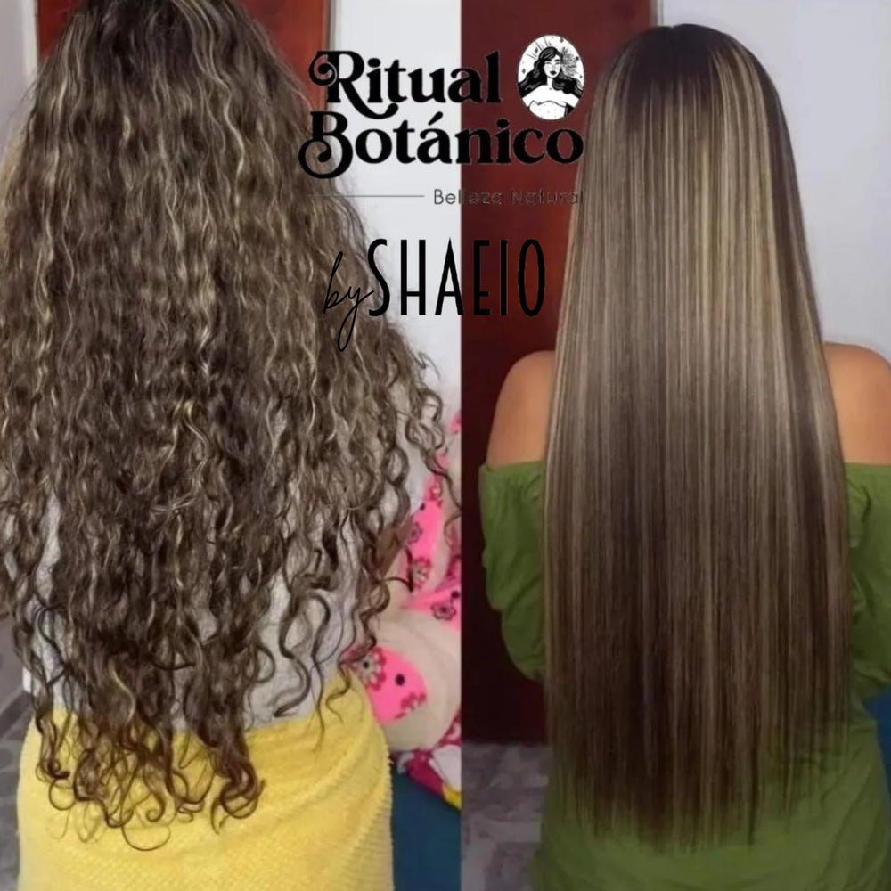 SHAEIO Keratin Hair Mask after-use glow shows smooth, shiny hair.
