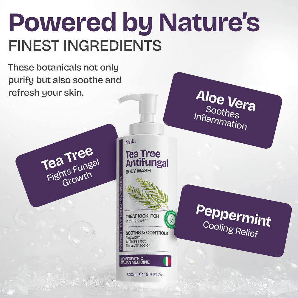 Hands applying Shailee Body Wash under running water in shower
