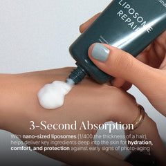 shaishaishai Liposome Repair Milky Cream application scene highlights smooth, non-greasy finish