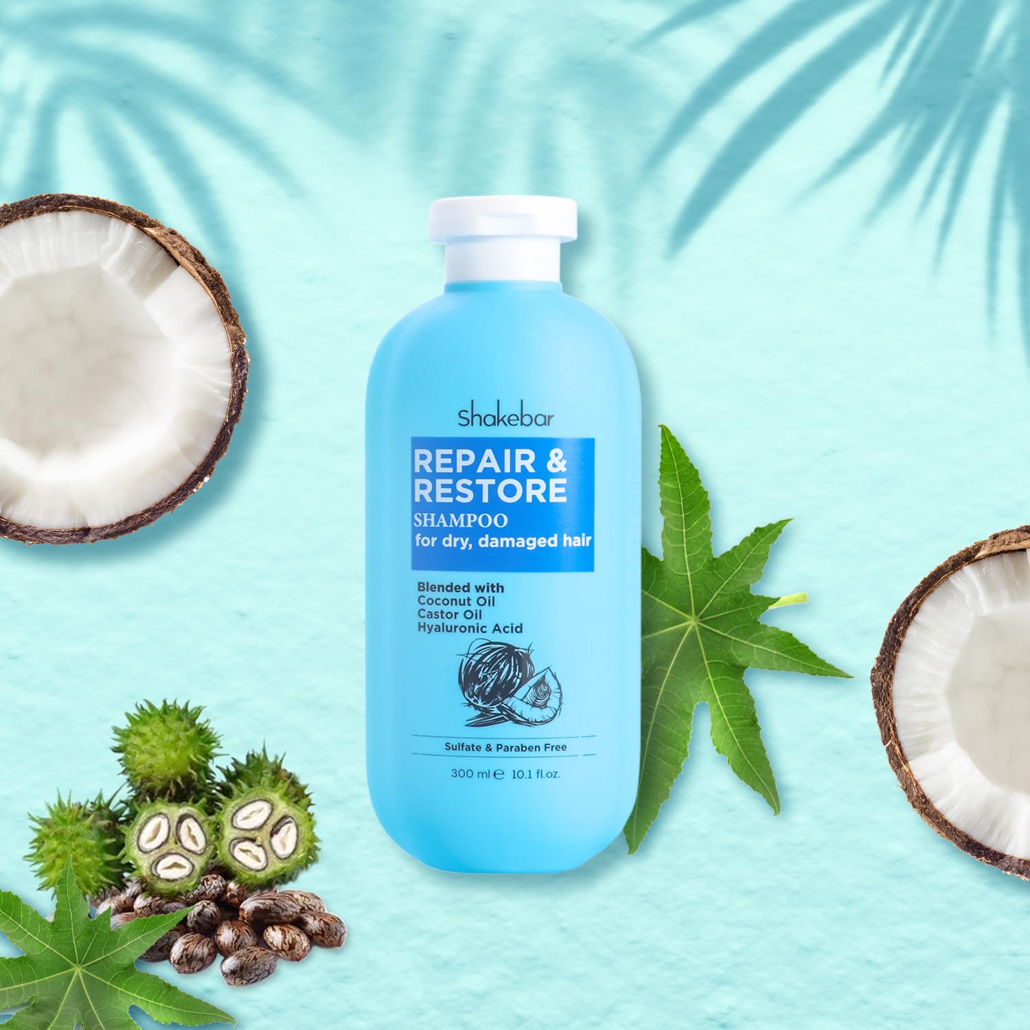 Shakebar Coconut Shampoo lather demonstrates gentle cleansing for all hair types.
