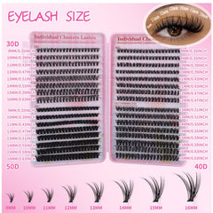 ShangPuYun lash clusters in 30D-40D-50D demonstrate versatile lengths.