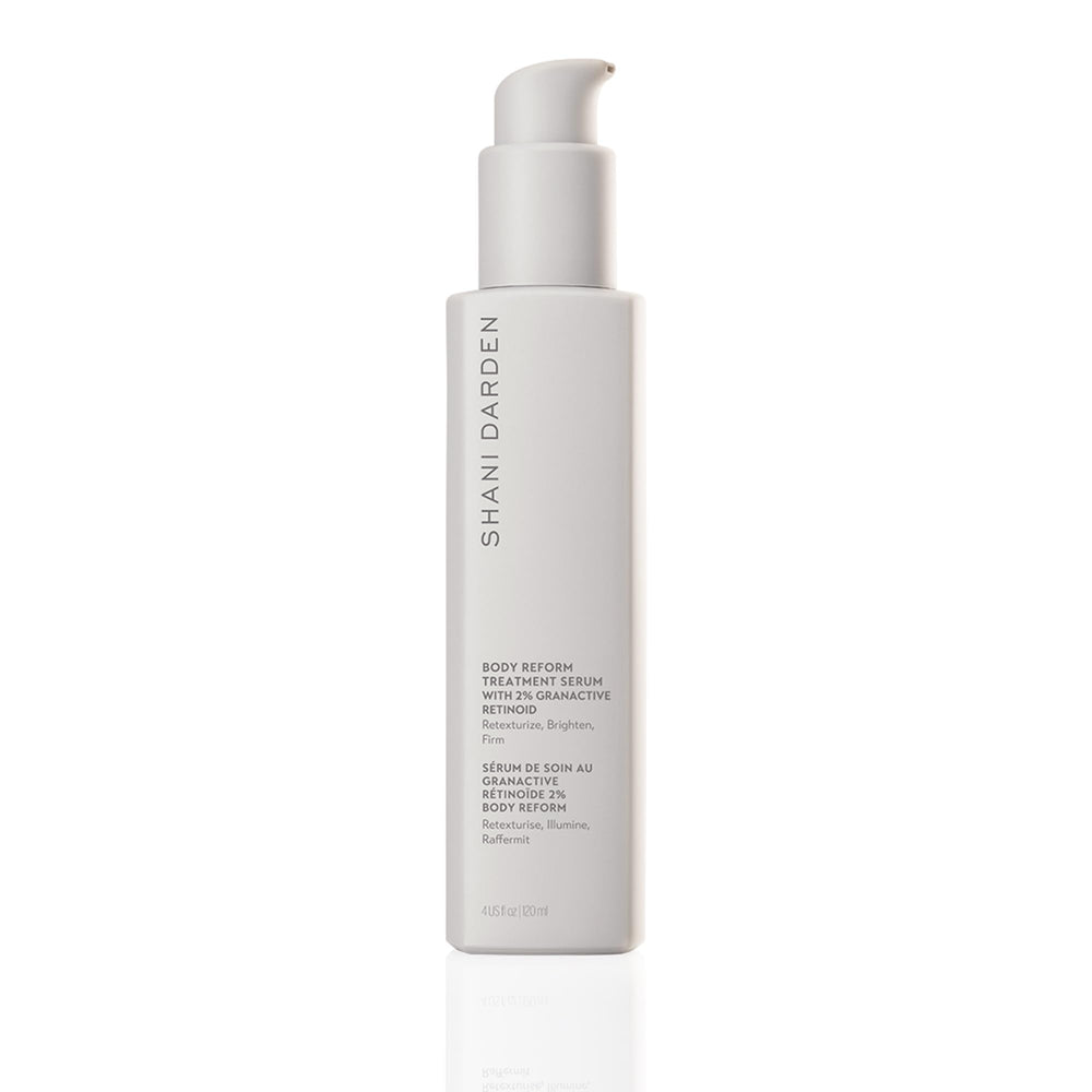Shani Darden Body Reform Serum bottle front view showing sleek packaging and branding