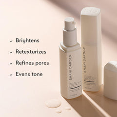SHANI DARDEN Lactic Acid Serum dual exfoliants image highlights AHA and PHA action
