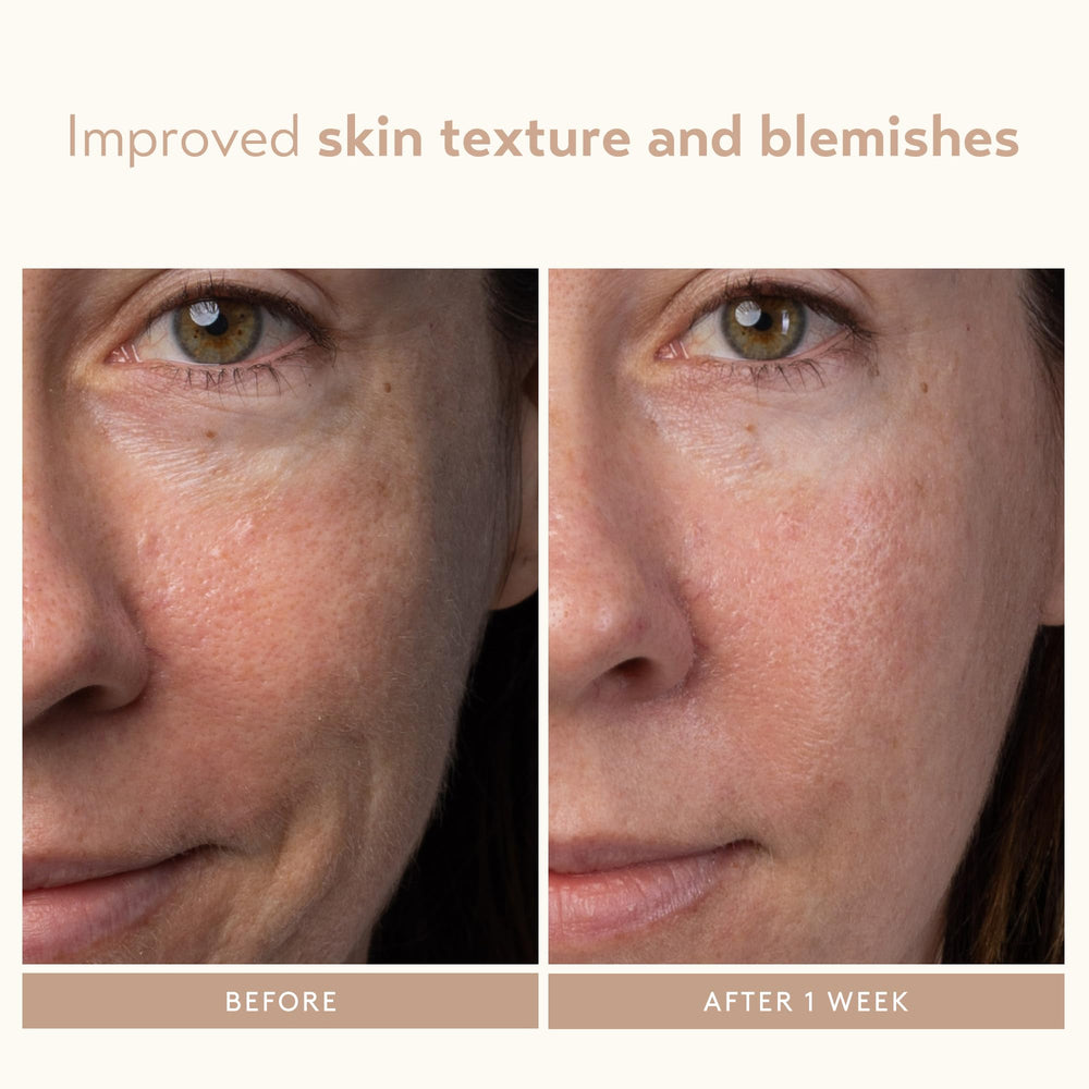 Texture closeup of SHANI DARDEN exfoliating serum shows a smooth finish.