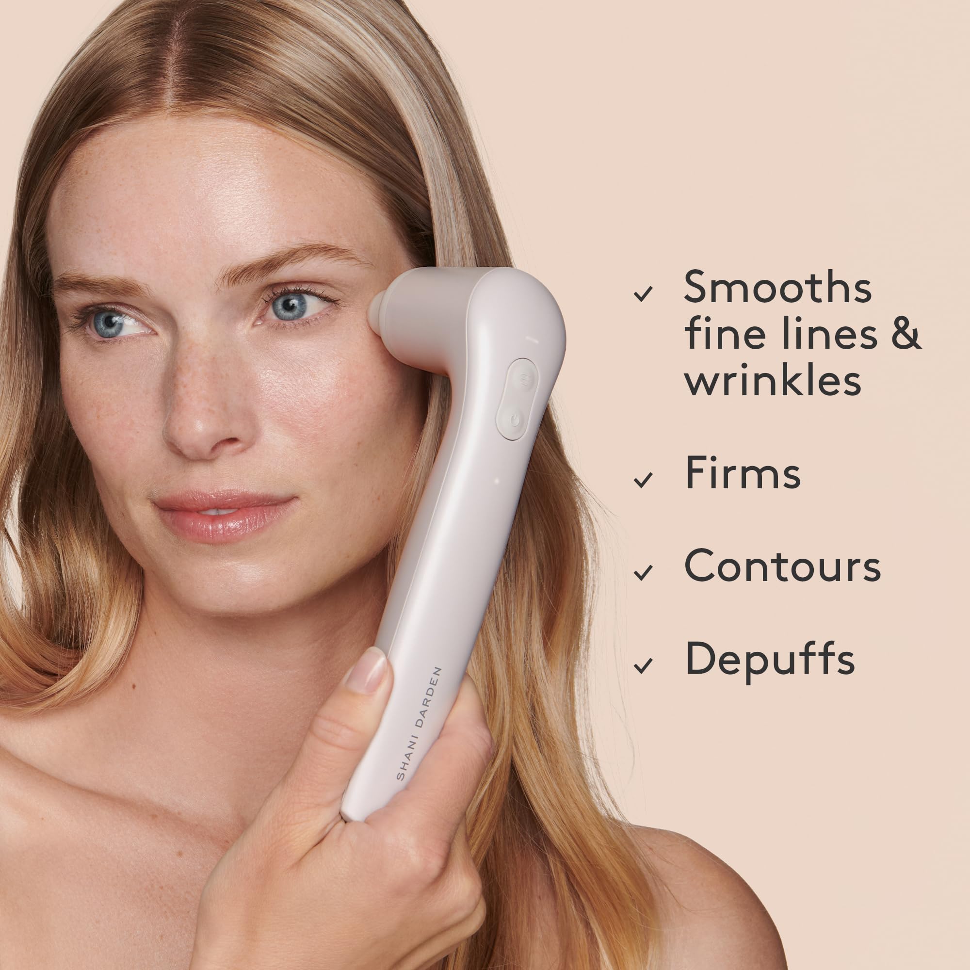 Shani Darden wand with flat disc on jowls for refined contours