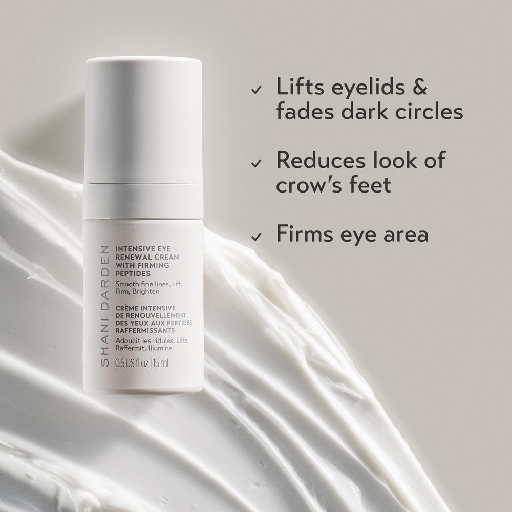 SHANI DARDEN Intensive Eye Renewal Cream swirl texture highlights rich hydration and smoothing action.