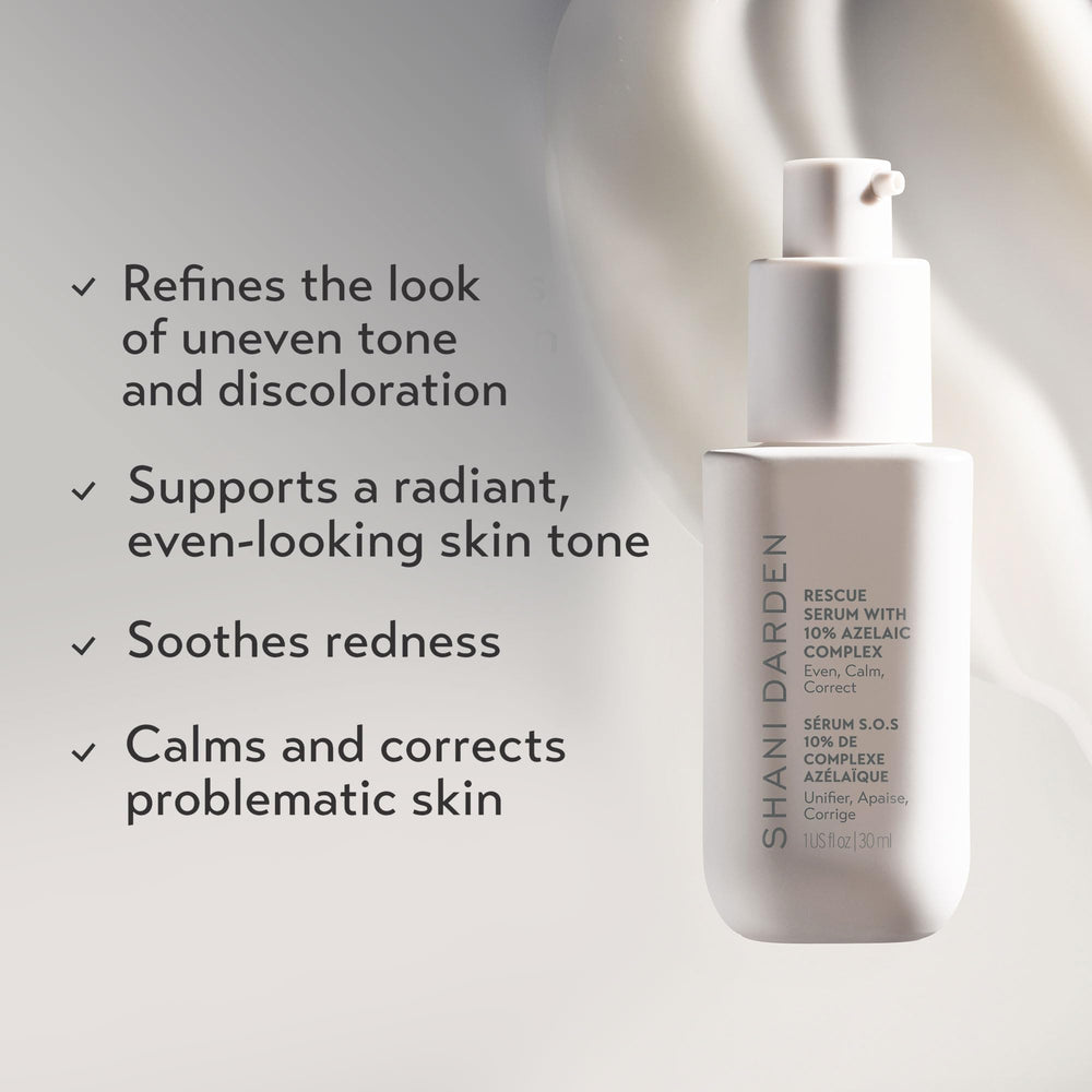 Shani Darden Rescue Serum dropper shown for even 1-2 pump application