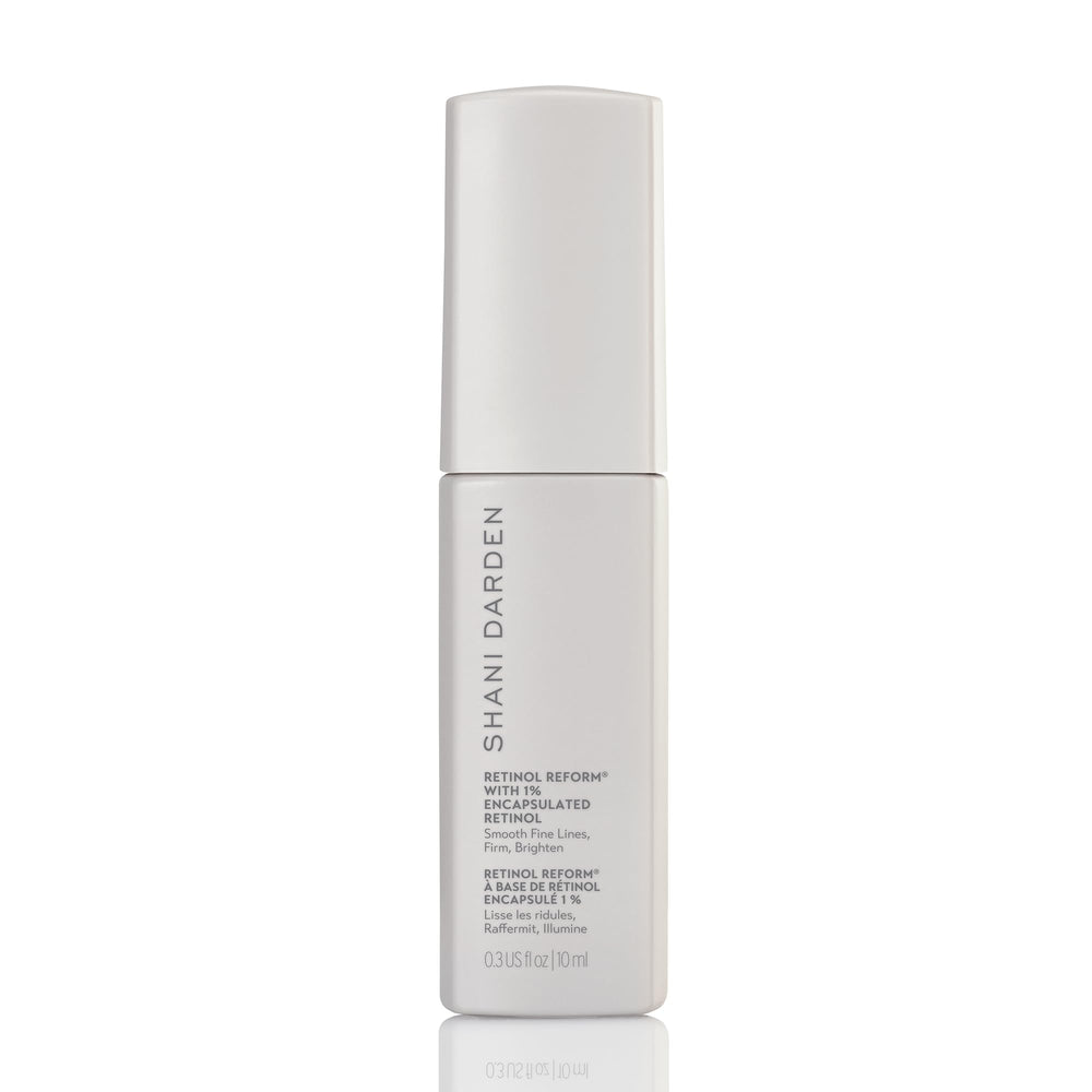 SHANI DARDEN Retinol Reform bottle with pump closeup, for gentle overnight care