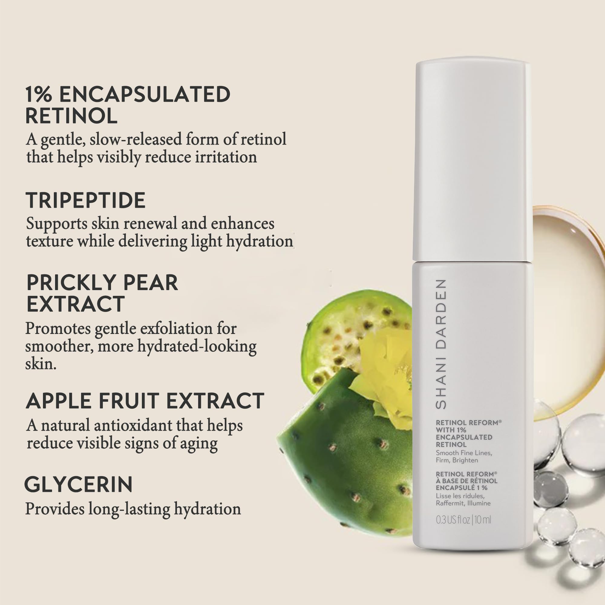 SHANI DARDEN Retinol Reform texture swirls indicate silky, fast-absorbing feel