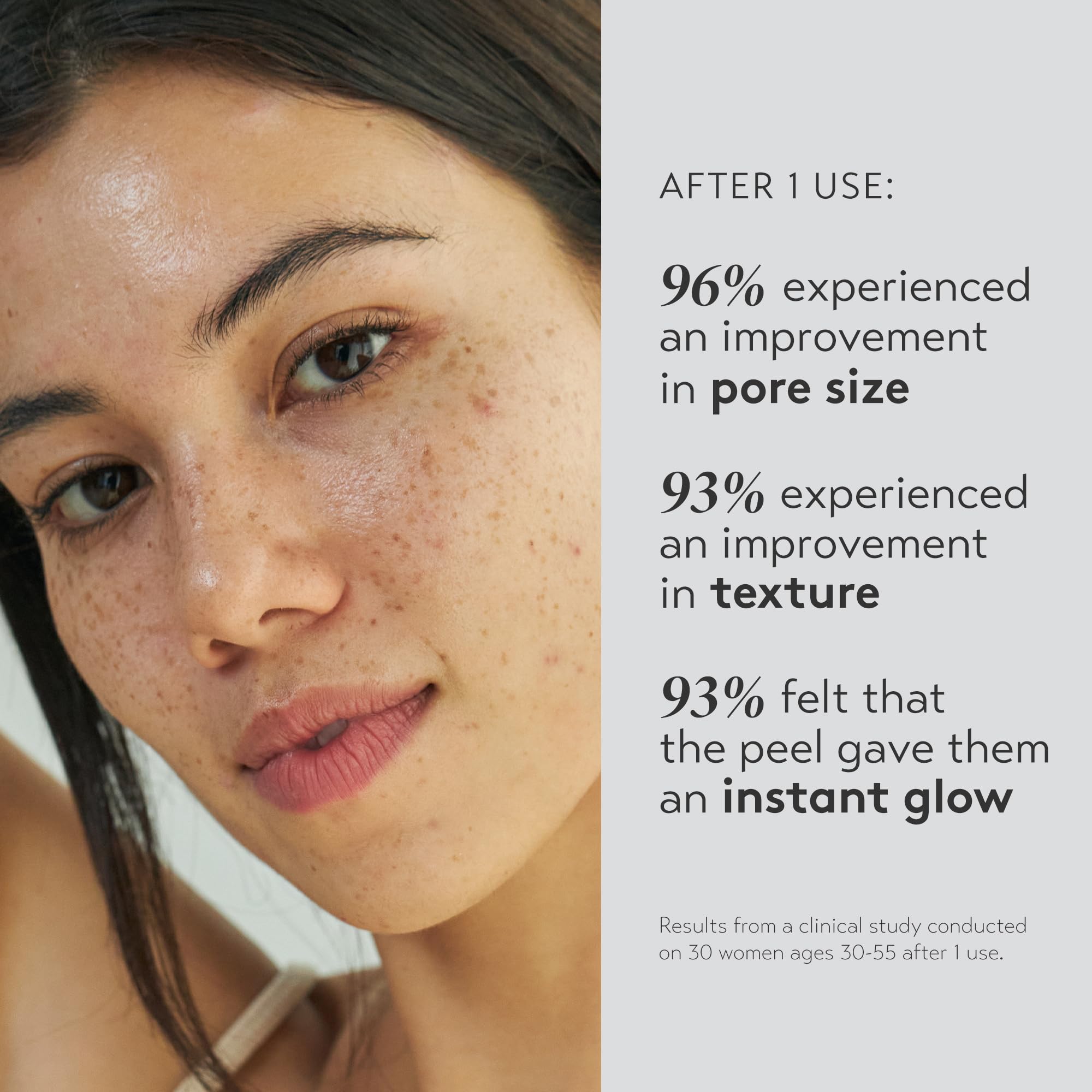 SHANI DARDEN kit mini application step, showing even exfoliation and quick pampering.