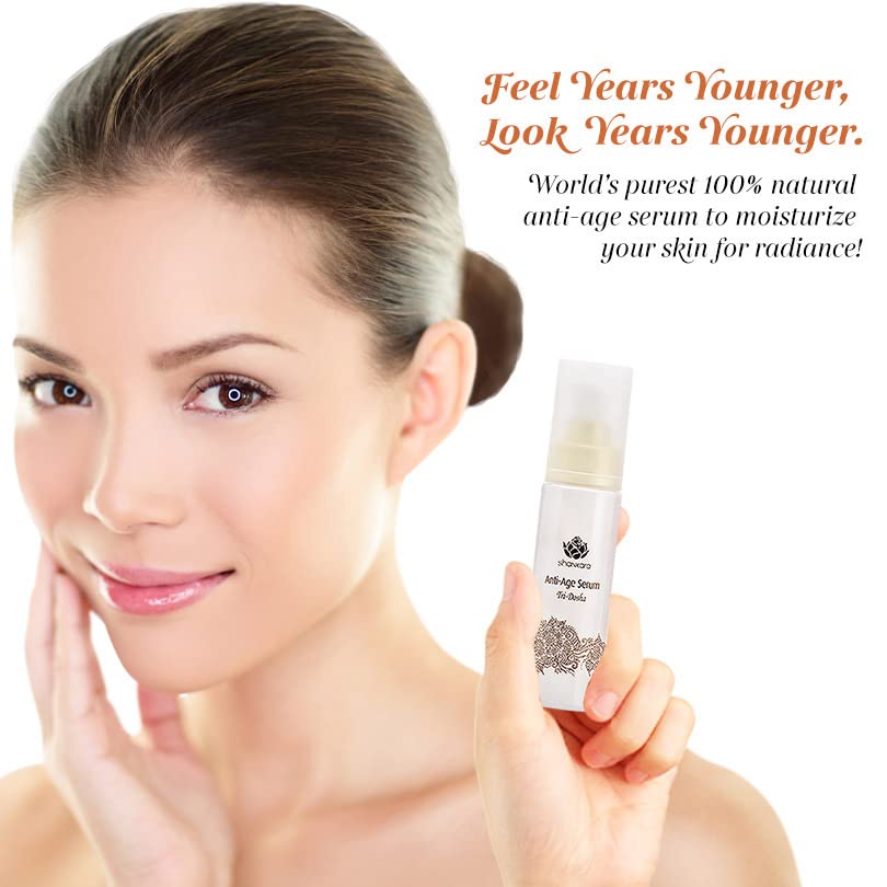 Shankara Ageless Serum application routine shows quick, lightweight hydration