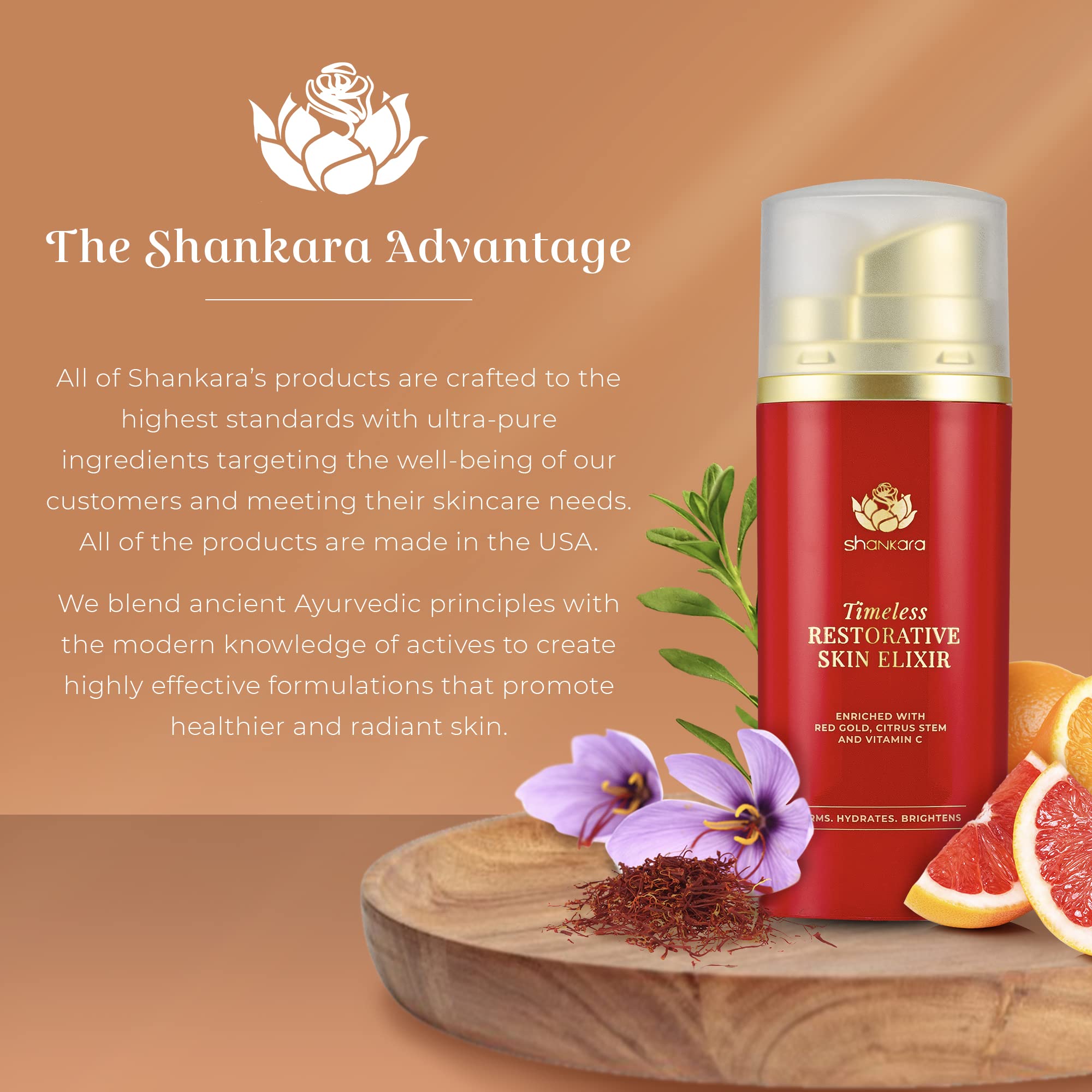 Shankara daily skincare routine on the face showing easy, quick application for glow.