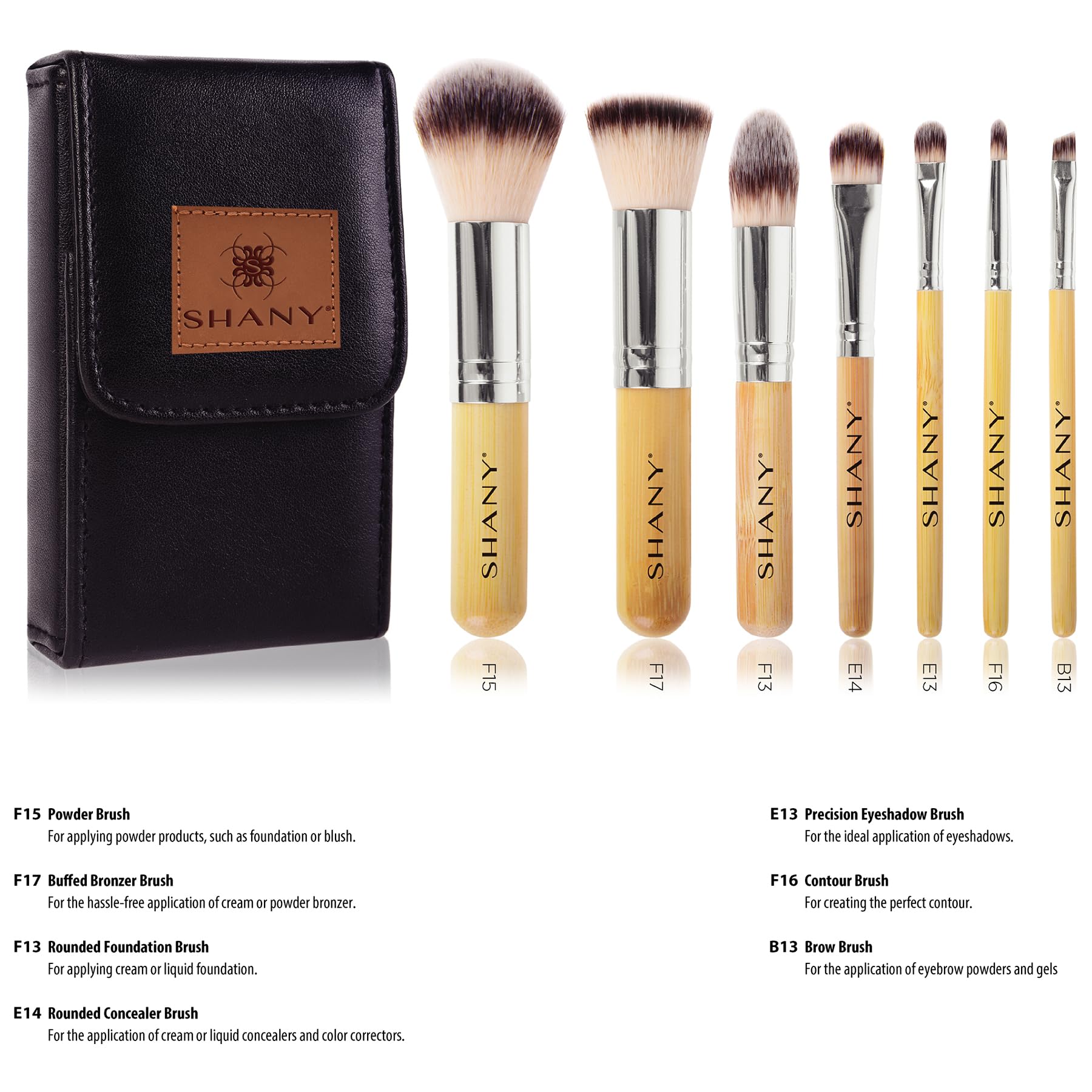 SHANY I Love Bamboo rounded concealer brush for easy spot coverage