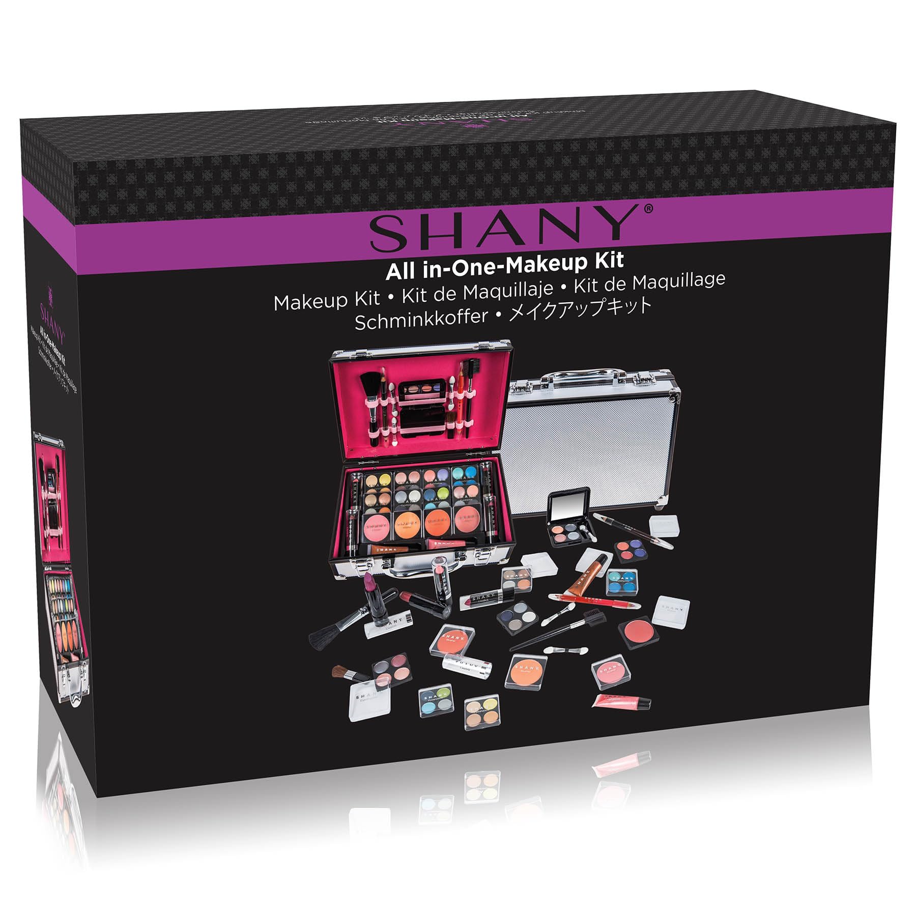 SHANY eyeshadow quads inside for versatile day to night looks