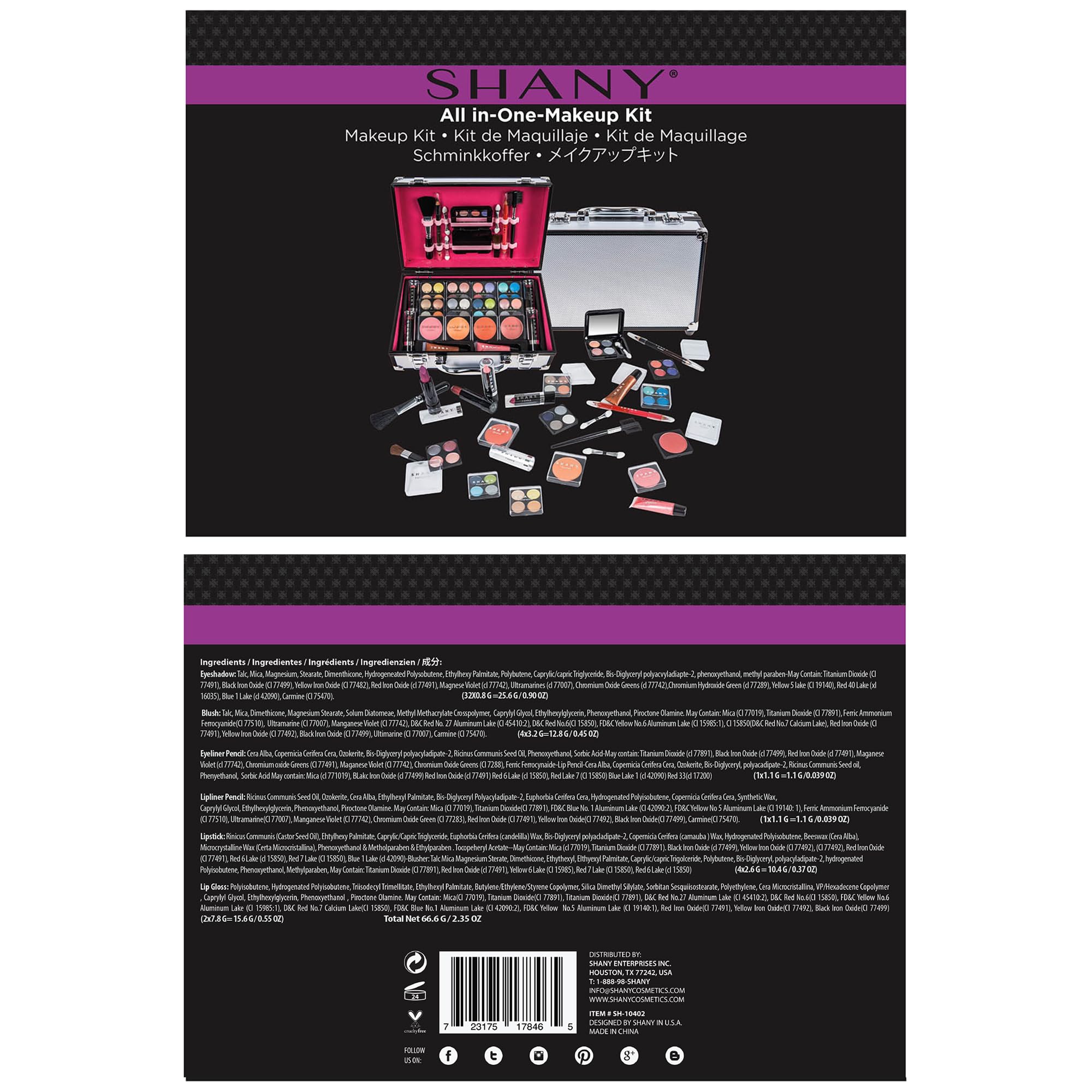 SHANY lipsticks in the case offer a ready to wear kit