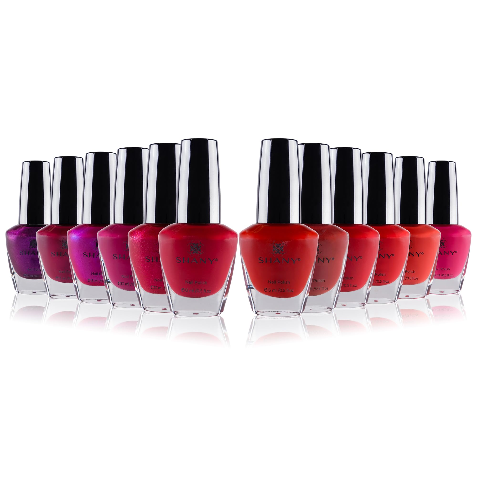 SHANY semi-quick dry application shown on samples for efficient manicures.