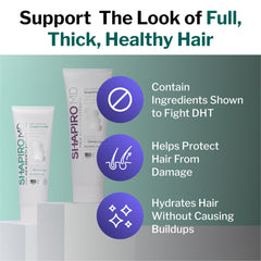 Shapiro MD Hair Growth Conditioner bottle promoting fullness and smoothness