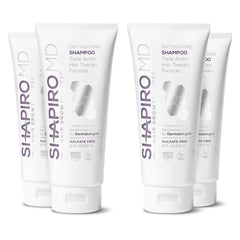 Shapiro MD Hair Growth Experts shampoo bottle with clear label for daily use.