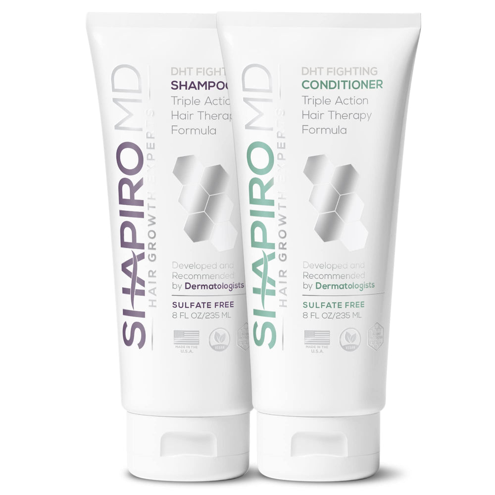 Shapiro MD Hair Growth Shampoo bottle pour promoting healthier hair