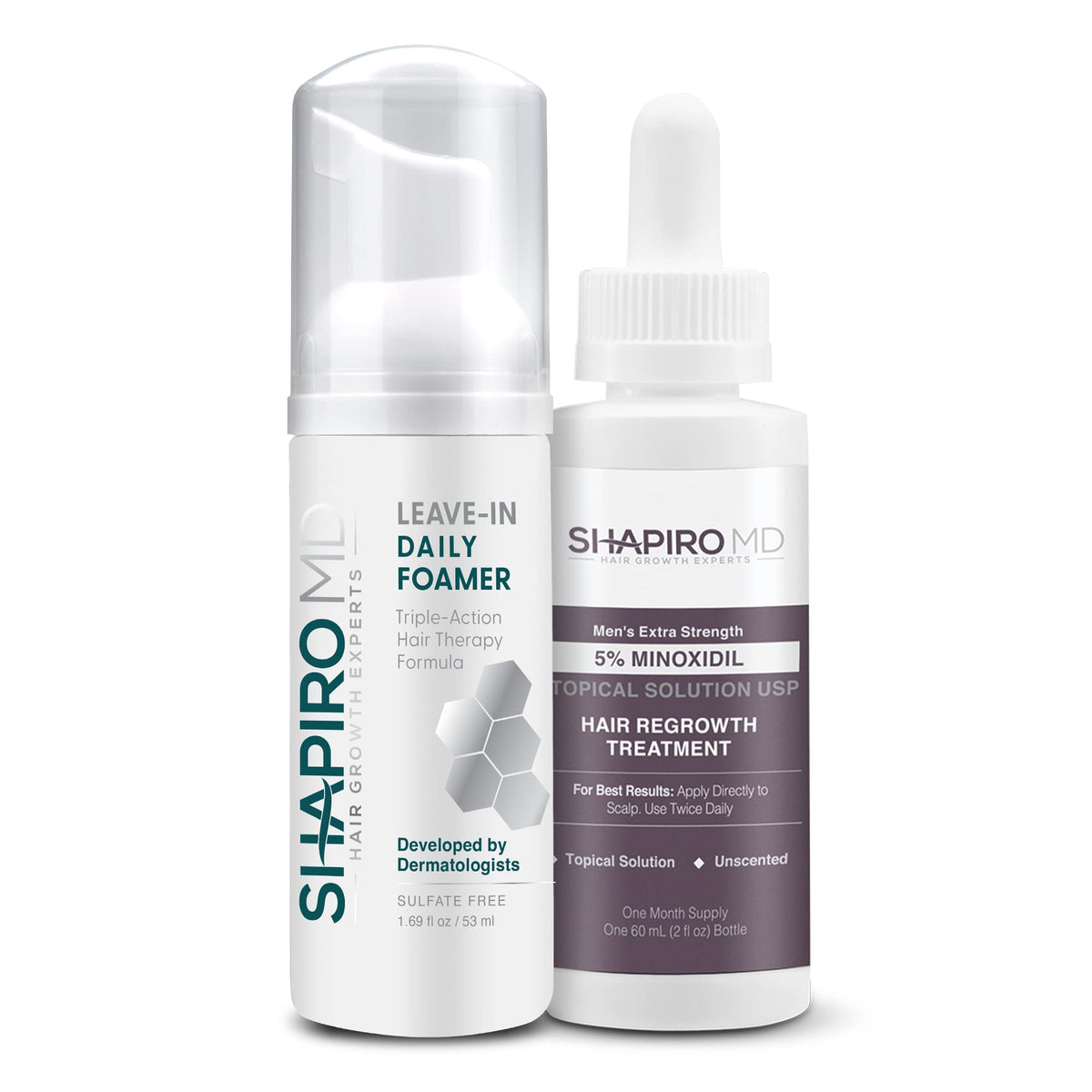 Shapiro MD leave-in foamer for daily scalp care and fuller look