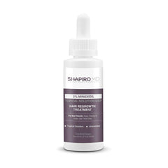 Shapiro MD Minoxidil 2% bottle for women targeting thinning areas.