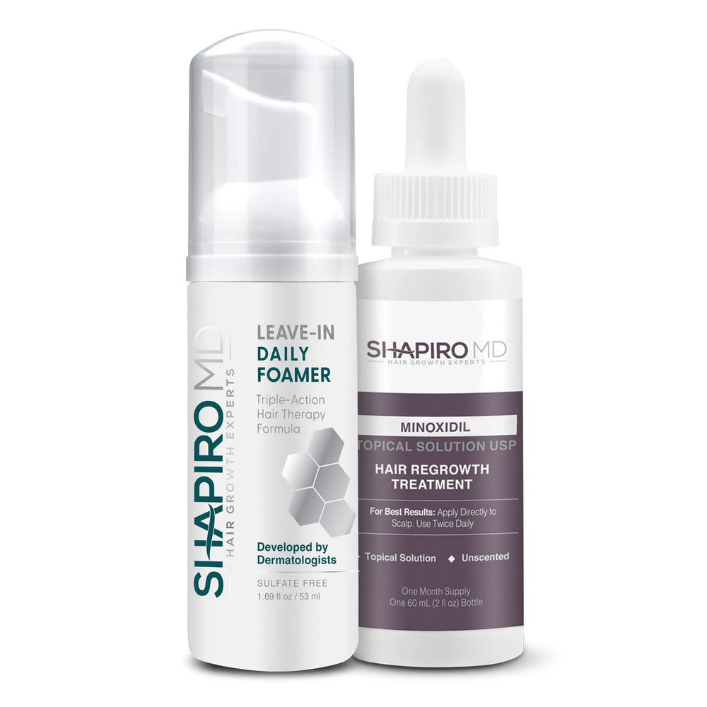 Shapiro MD Womens Travel Kit Leave-In Foamer for fuller-looking hair.