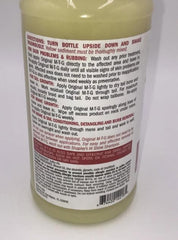 Shapley's MTG skin treatment applied to hair roots to promote growth.