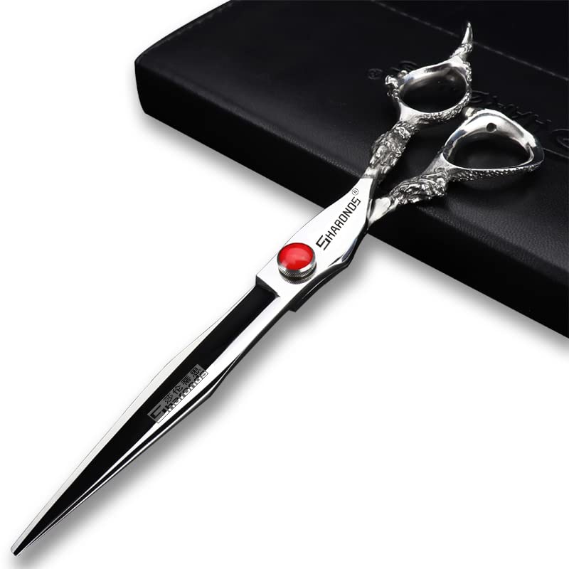 SHARONDS Dragon Shears 7-inch blade for precise haircuts in salons.