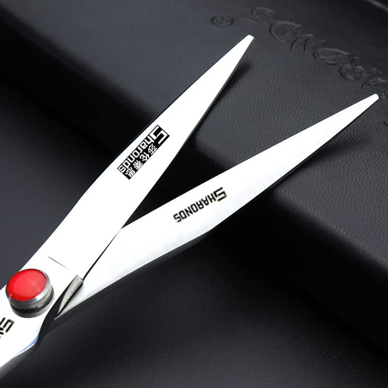 SHARONDS Dragon Shears ergonomic handle design reduces fatigue during long sessions.