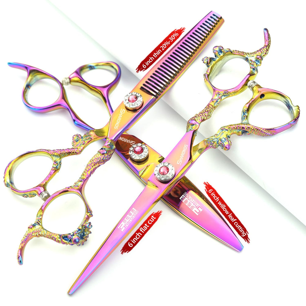 SHARONDS Purple Dragon Knight ergonomic handle for comfortable long cuts