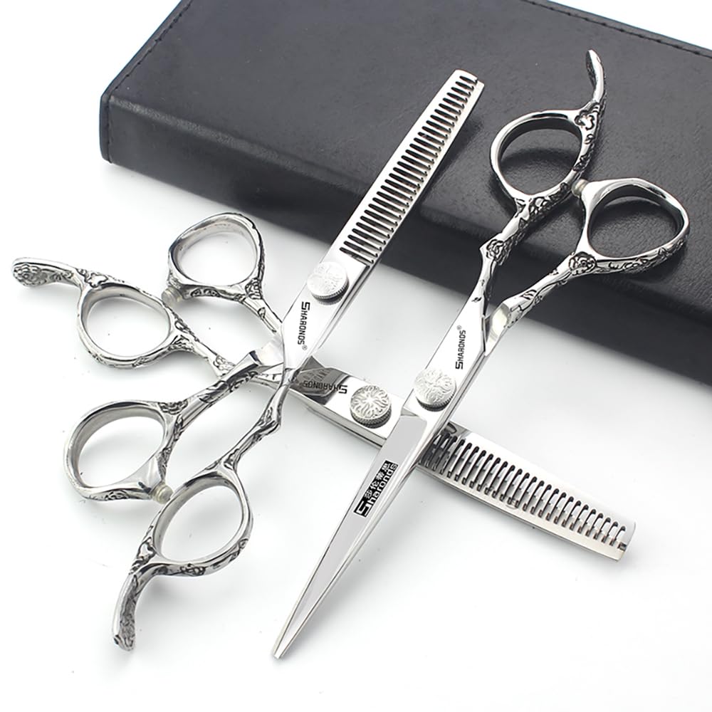 SHARONDS rose-pattern scissors with long 7-inch blade for precision trimming