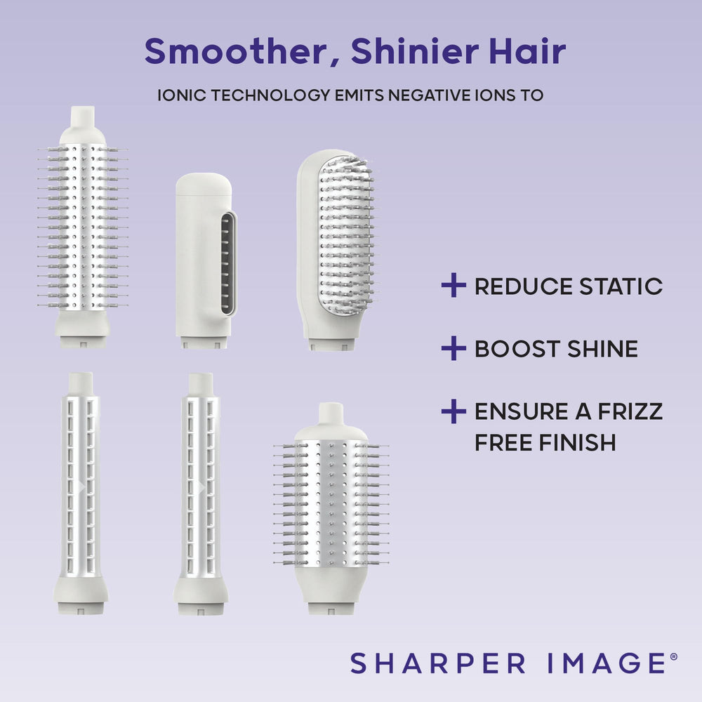 Sharper Image Revel airflow curler left uses gentle airflow to shape curls.