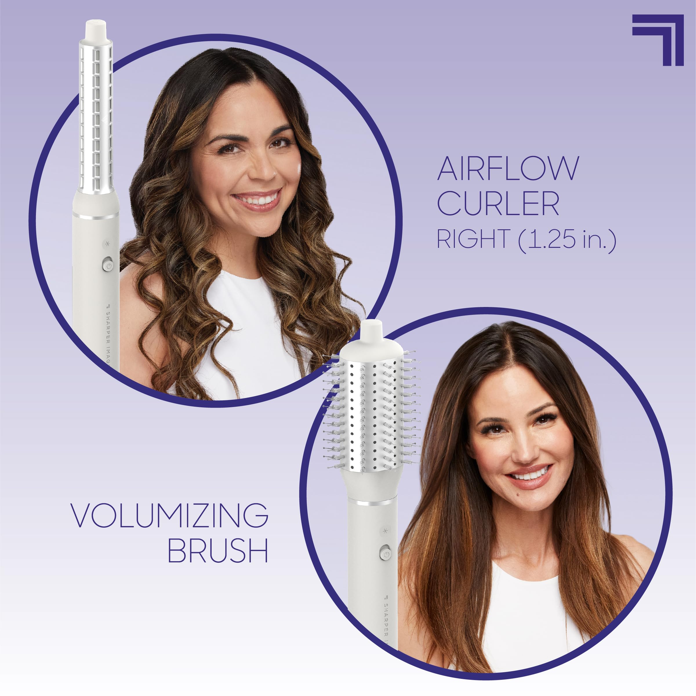 Sharper Image Revel airflow curler right mirrors left for versatile styling.