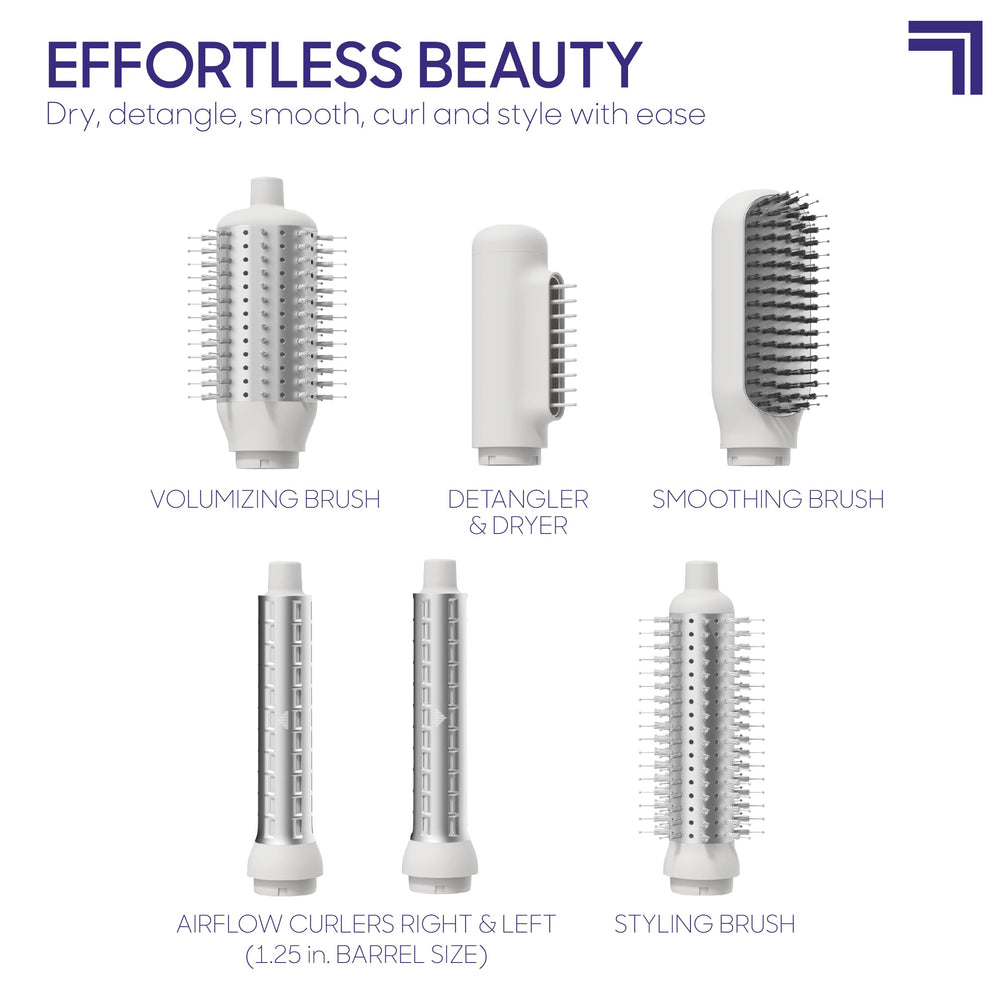 Sharper Image Revel smoothing brush for sleek, frizz-free results.
