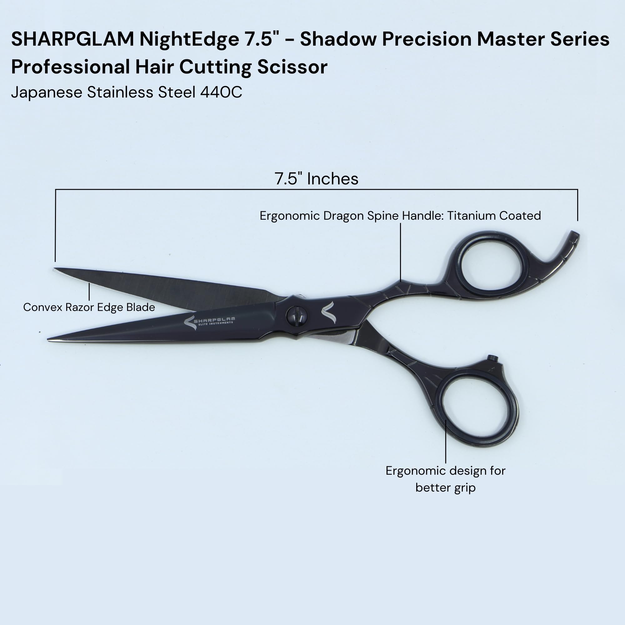 SHARPGLAM dragon spine handle enhances grip for controlled, accurate cuts