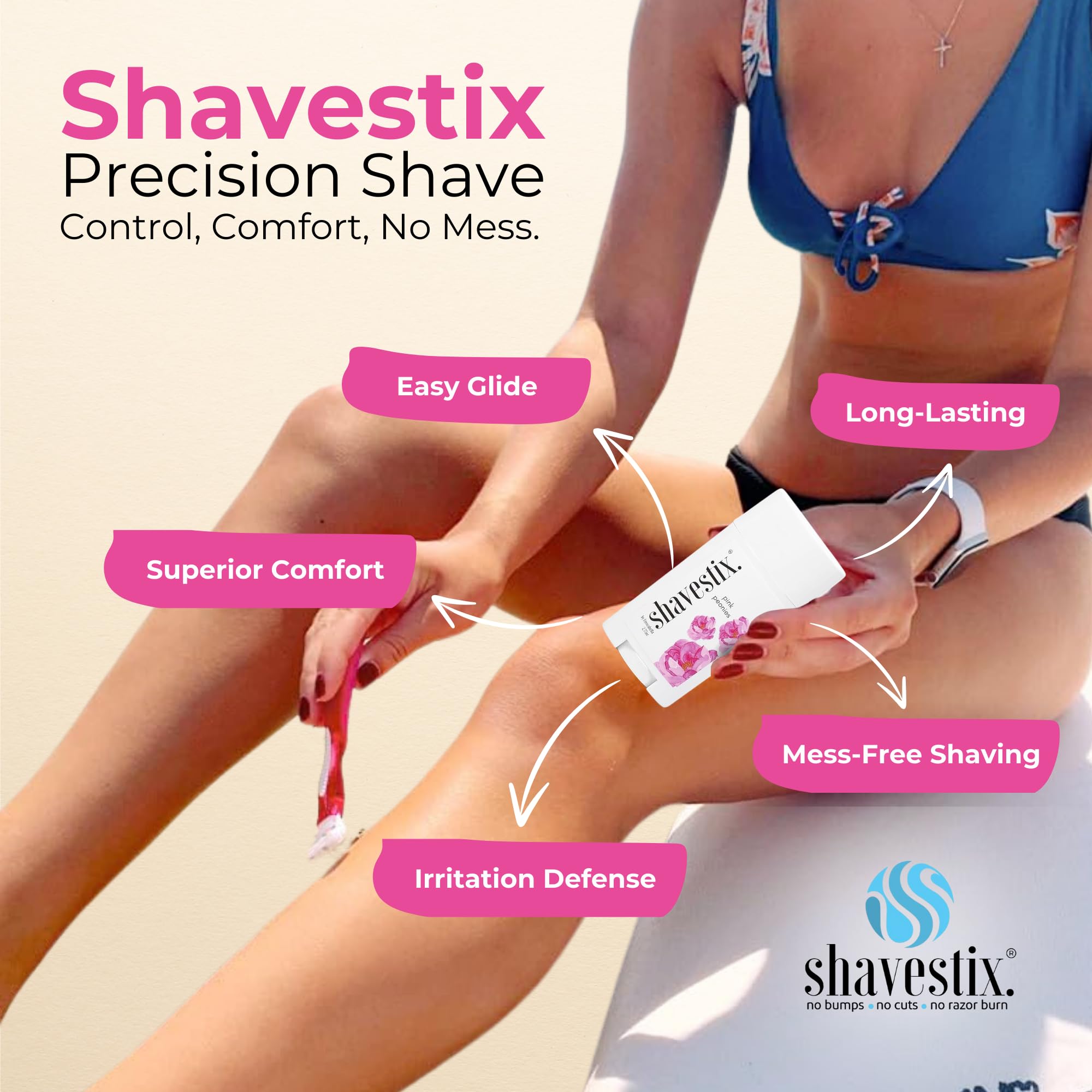 Shavestix pink peonies packaging and scent evokes fresh florals.