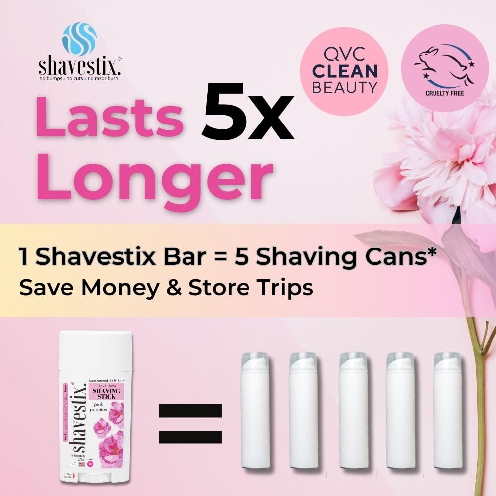 Shavestix TSA-friendly travel shave stick in compact design for on-the-go.