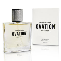 Shawn Crenshaw Ovation bottle front, ready for evening wear and confident presence