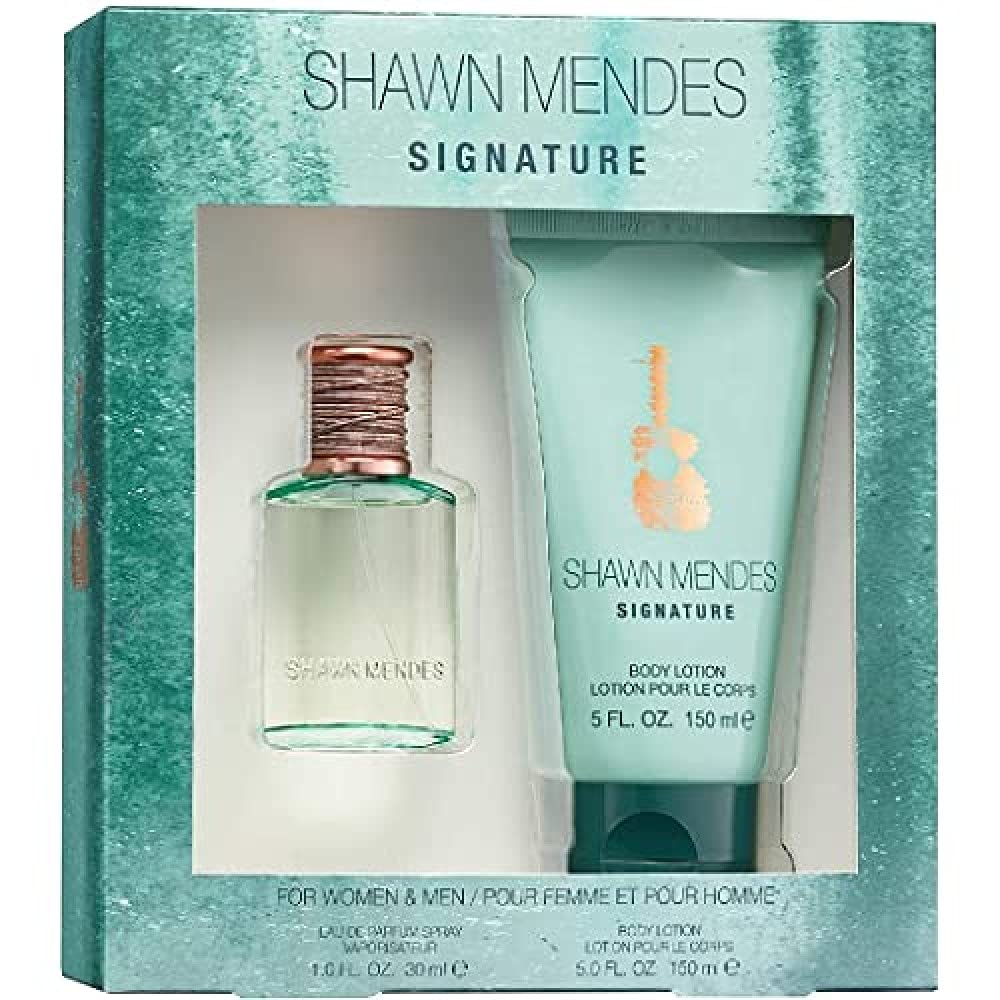 Shawn Mendes gift set with cologne spray and body lotion for gifting