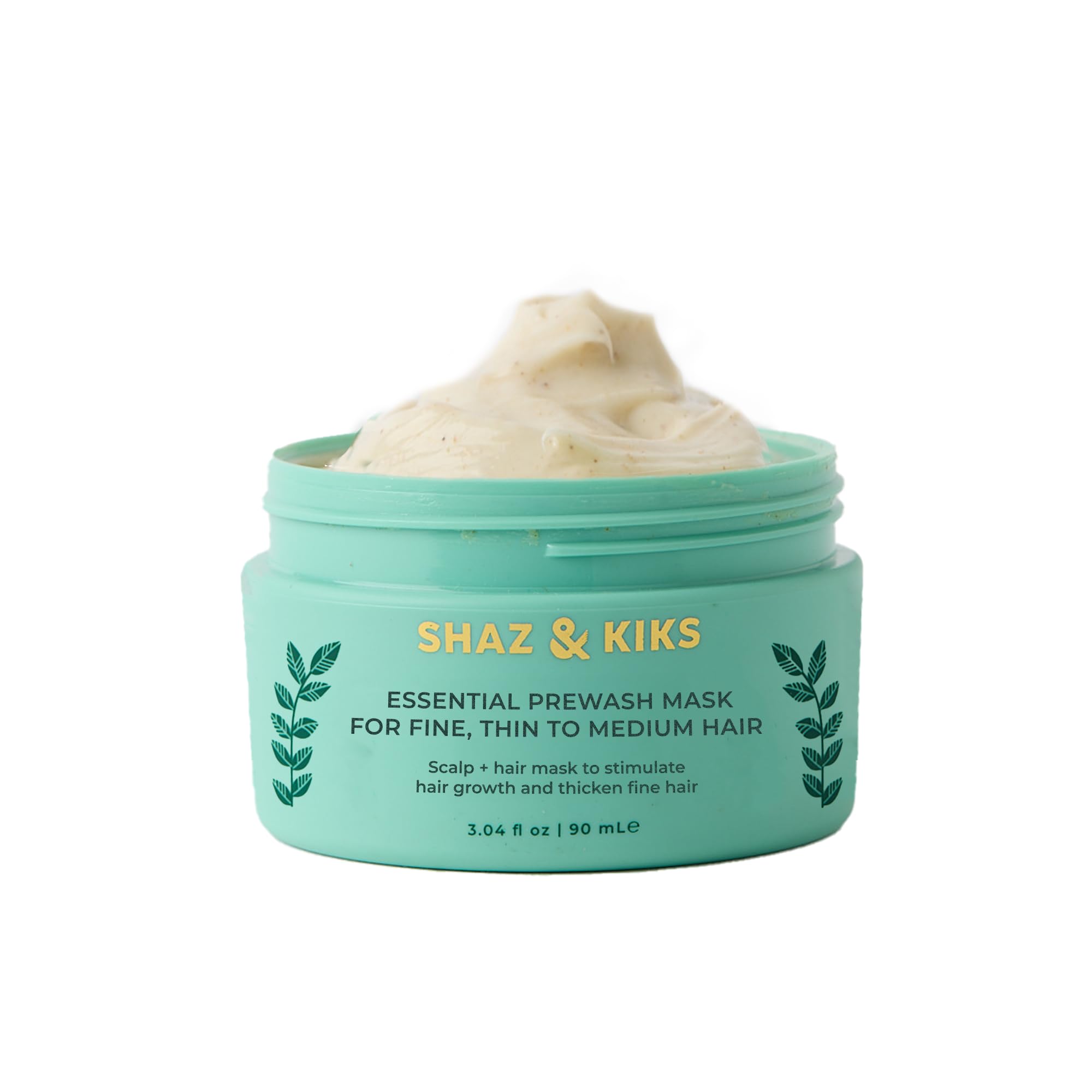 SHAZ & KIKS essential prewash mask bottle ready for scalp nourishment before washing