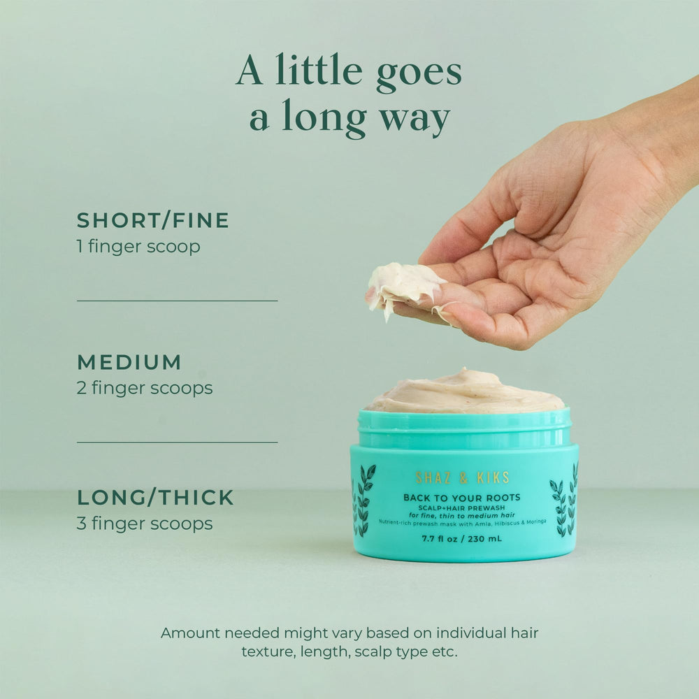 Scene shows fine hair being prewashed with a scalp-focused treatment.