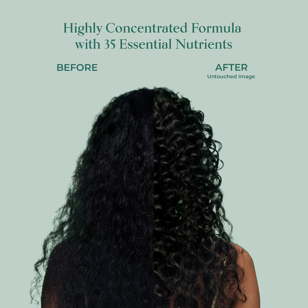 Texture-spoon reveals creamy formula for scalp distribution.