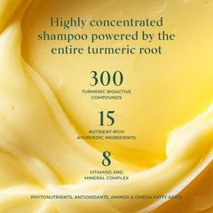 Close-up of SHAZ & KIKS turmeric root oil ingredient for nourishing scalp care.
