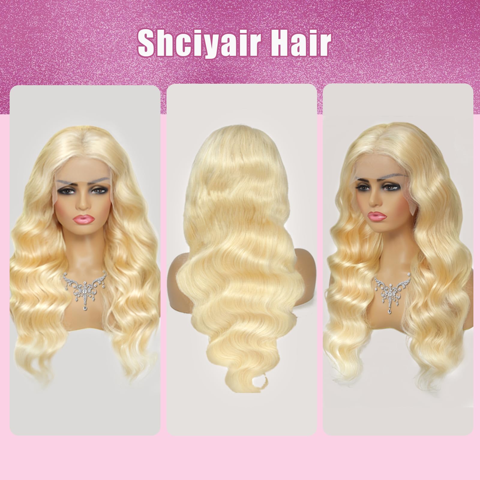 Shciyair 613 wig allows dyeing and straightening for customized looks.