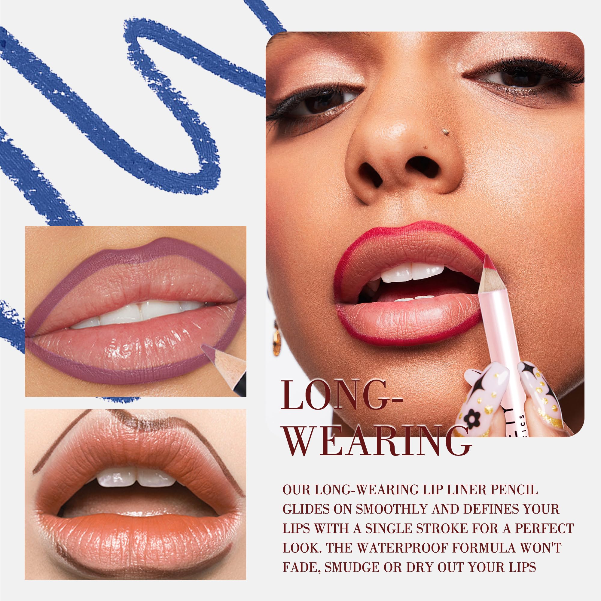 Shcoety travel-friendly lip liner case enables on-the-go touch-ups.