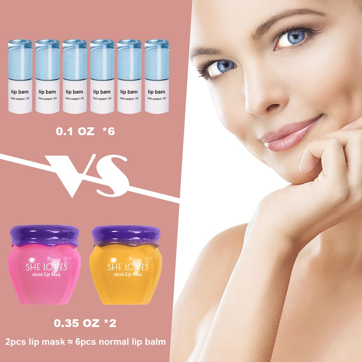 SHE LOVES lip mask night therapy applied before bed for smooth lips next morning
