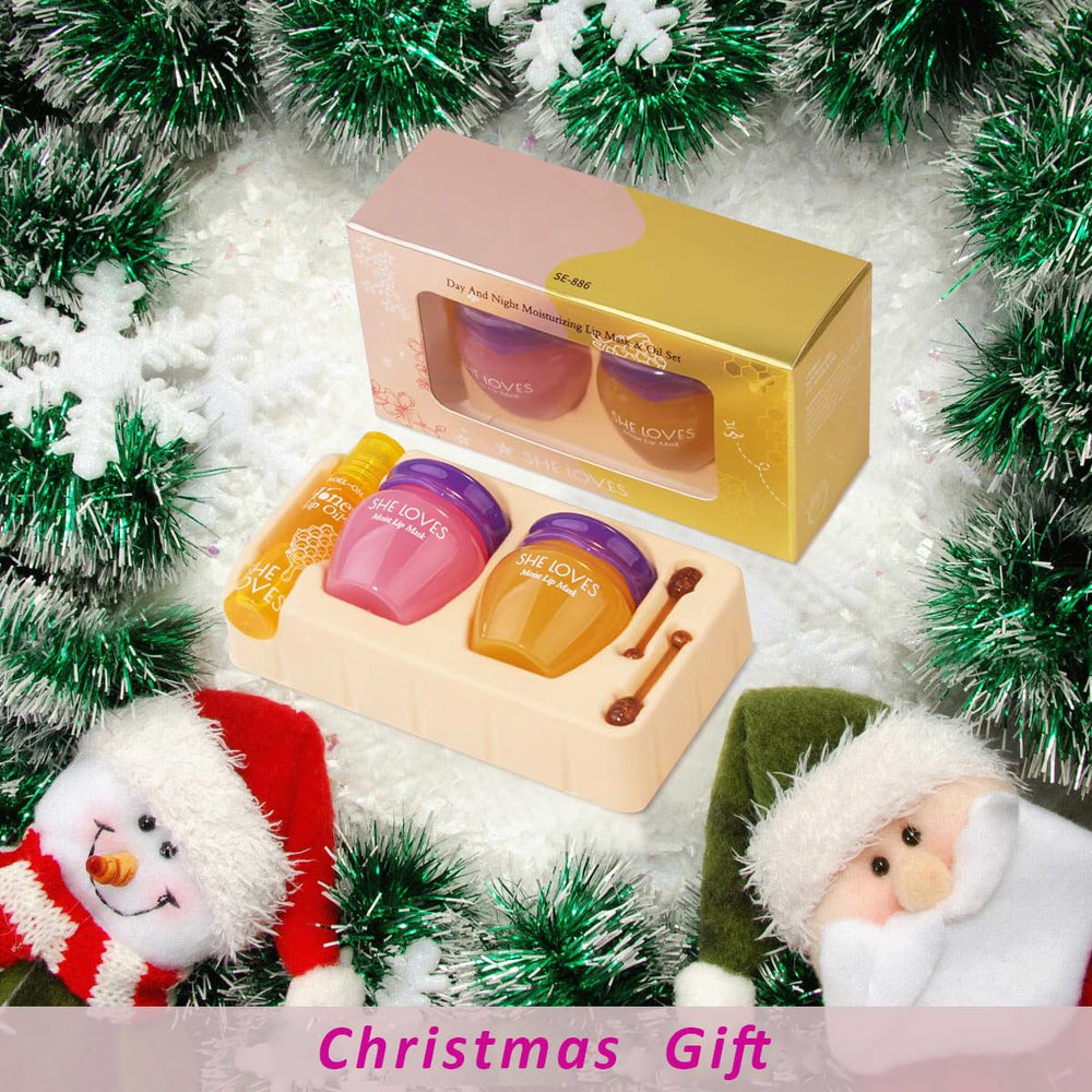 SHE LOVES lip mask texture with honey-sakura notes for gentle lip hydration