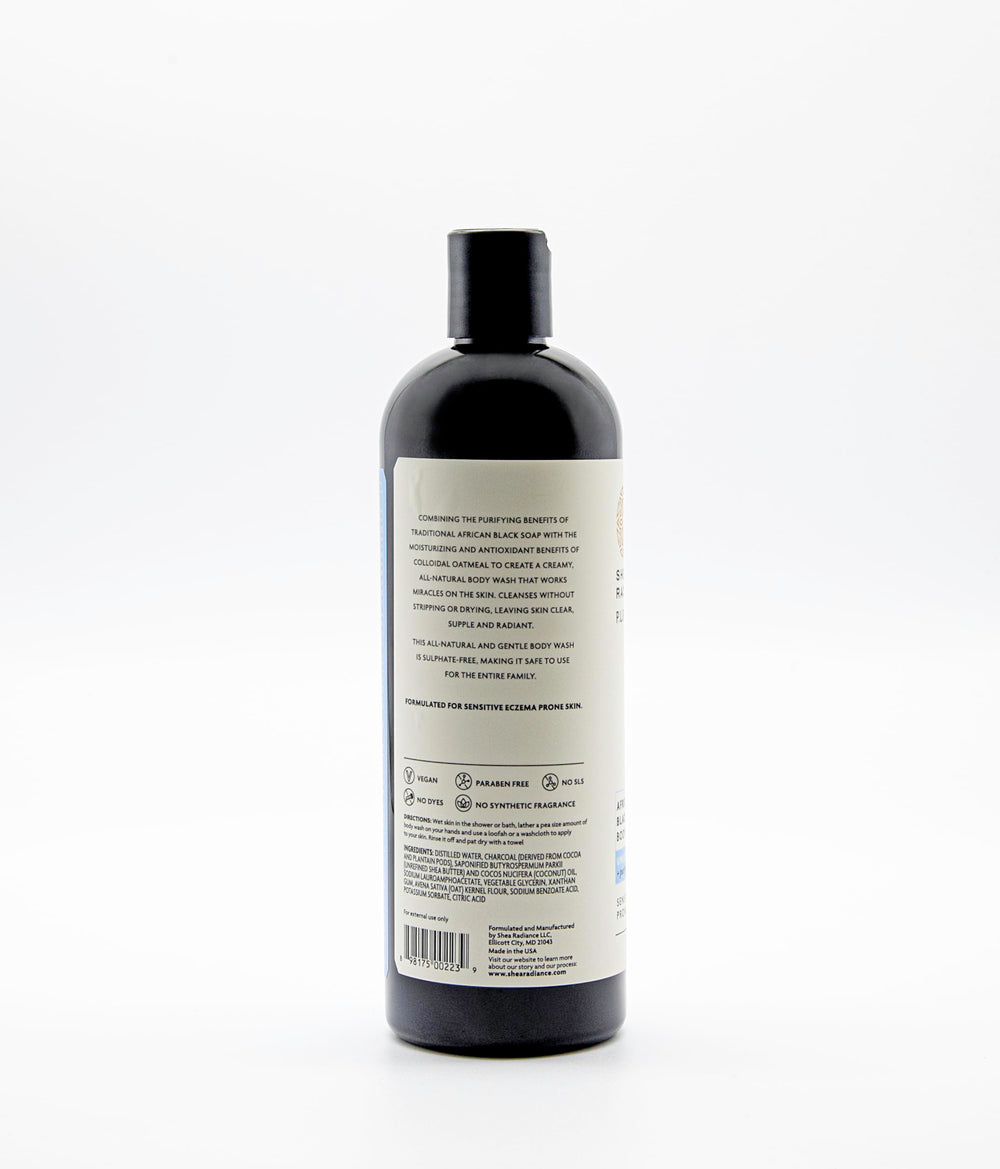 Shea Radiance body wash foam lather delivering cleansing with light hydration